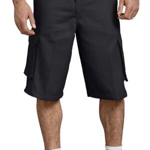 Dickies Black Cargo Shorts with Side Pockets